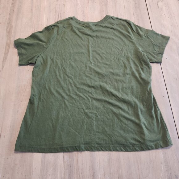 Military Brat T-Shirt Dab Crewneck Olive Green Womens XL #MILITARYBRAT NEW NWT - Picture 5 of 11